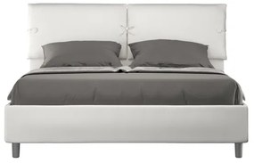Letto matrimoniale senza rete imbottito 160x210 similpelle bianco Sleeper