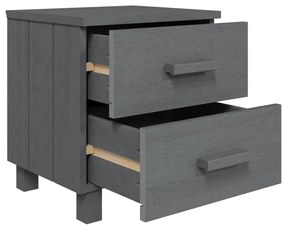 Comodino hamar grigio scuro 40x35x44,5 cm in legno di pino