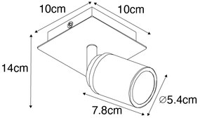 Faretto moderno per bagno bianco quadrato IP44 - Ducha