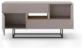 Cassettiera bassa grigio-beige 145x82 cm Titan - Marckeric