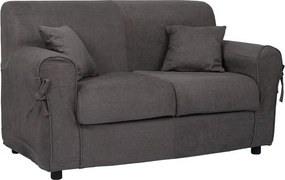 Divano 2 posti in tessuto sfoderabile VERONA 150 cm tinta unita Grigio scuro