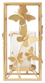 Porta Candele Glam Butterfly Cm 14X14X29   Glam- Mauro Ferretti