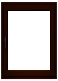 Finestra in PVC noce L 60 x H 120 cm, 1 anta apertura a destra