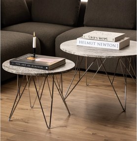 Tavolino rotondo in marmo ø 55 cm Prunus - Actona