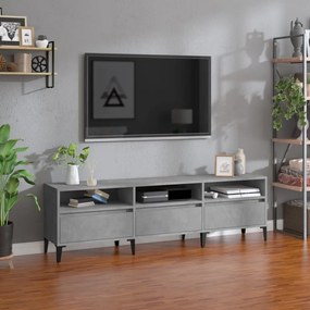 Mobile tv grigio cemento 150x30x44,5 cm legno multistrato