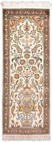 Cashmere Silk Tappeto 50x130 Beige (Indian) Annodato A Mano