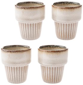 Tazzine in set per espresso color crema in gres 4 pz 100 ml Tone – Dakls