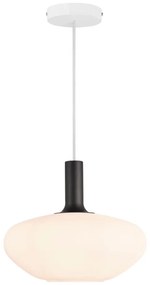 Nordlux - Lampadario a cavo ALTON 1xE27/60W/230V bianco/nero/ottone