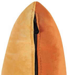 Chaise longue sinistra velluto arancione GONESSE Beliani