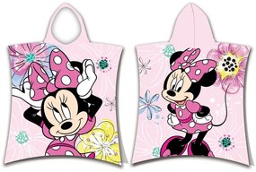Accappatoio per bambini in spugna rosa Minnie - Jerry Fabrics