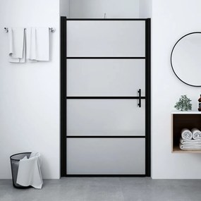 Porta Per Doccia İn Vetro Temperato Smerigliato 91x195 Cm Nero /
