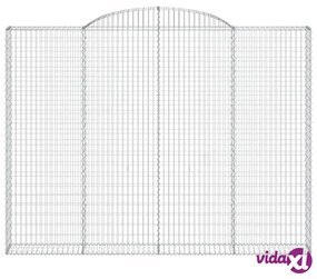 vidaXL Cesto Gabbione ad Arco 300x30x220/240 cm Ferro Zincato