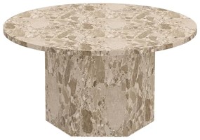 Tavolino rotondo in marmo marrone chiaro ø 80 cm Naxos - Actona