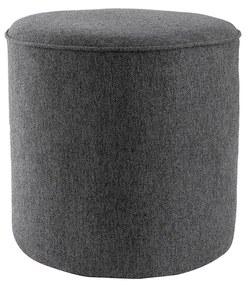 Pouf rotondo in tessuto grigio antracite D40 cm COQ