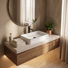 Lavabo da appoggio Rea Denis Black Edge