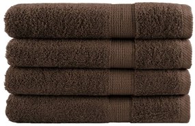 Asciugamani Premium Solund 4 Pz Marroni 100x200 Cm 600gsm /