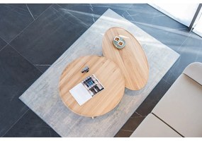 Tavolino rotondo in legno di quercia in colore naturale ø 100 cm Mu - Gazzda