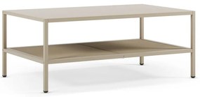 Tavolino da salotto color crema in metallo 60x100 cm Fayna – Marckeric