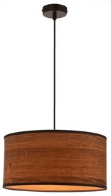 Lampadario a sospensione con filo LEGNO 1xE27/40W/230V diametro 30 cm marrone