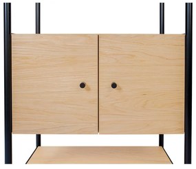 Libreria nera in rovere 90x180 cm Jungend - Woodman