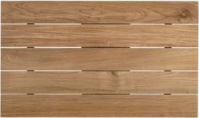 Tavolo Da Esterno In Alluminio Piano In Teak Allungabile 110x253/384 Cm Cameron Bianco Bizzotto