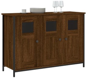 Credenza Rovere Marrone 100x35x70 cm in Legno Multistrato