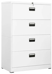 Armadio Classificatore Bianco 90x46x134 Cm İn Acciaio /