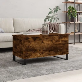 Tavolino Da Salotto Rovere Fumo 90x44,5x45 Cm Legno Multistrato /