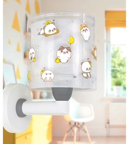 Dalber 41769E - Lampada da parete per bambini KAWAII FRIENDS 1xE27/15W/230V grigia