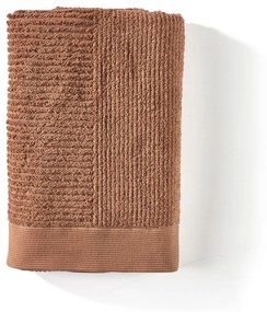 Asciugamano in cotone arancio-marrone 70x140 cm Classic - Zone