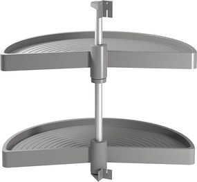 Cestello Girevole Ø75 cm per Mobile da Cucina 90 cm in Plastica Emuca Grigio...