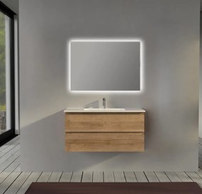 Mobile da bagno 100 cm sospeso Rovere - Sofia