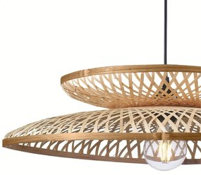 Lampadario a sospensione con filo BALI 1xE27/20W/230V diametro 60 cm bambù