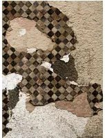 Coordonne Carta da parati panoramica Tiles Broken Wall - Brown