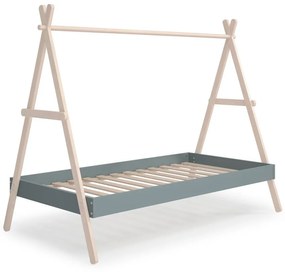 Letto per bambini in legno di pino verde/naturale 90x200 cm Trufa - Marckeric