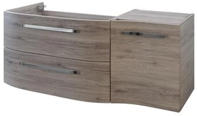 Mobile da bagno sospeso sotto lavabo L 120 x H 48 x P 48 cm rovere satinato, 2 cassetti 1 anta PELIPAL Contea
