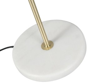 Lampada da tavolo ottone con paralume in velluto verde 35cm - Kaso