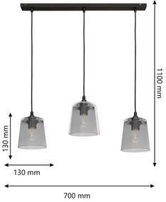 Lampadario a sospensione con filo LUCEA 3xE27/15W/230V