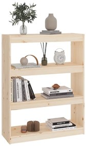 Libreria/Divisorio 80x30x103,5 cm in Legno Massello di Pino