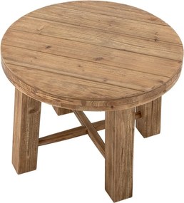 Tavolino da salotto rotondo colore naturale scuro con effetto legno esotico ø 60 cm Emmett – Bloomingville