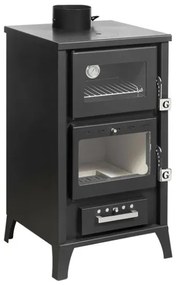 Stufa A Legna Con Forno Marzia Nera 15,3 Kw L45xp48,5xh91,5