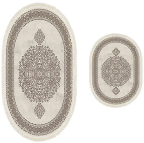Tappetini da bagno beige in set da 2 pezzi - Foutastic