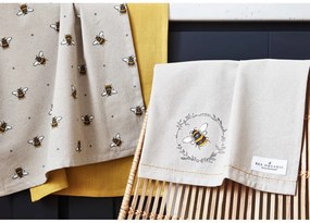 Set di 3 asciugamani da cucina in cotone beige e giallo Bumble Bees Bumblebees - Cooksmart ®