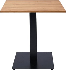 Tavolo ristorante bar quadrato 70x70 cm con piano laminato Rovere Nodato H 75