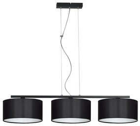 Lampadario a sospensione con filo ASTRA 3xE27/60W/230V nero