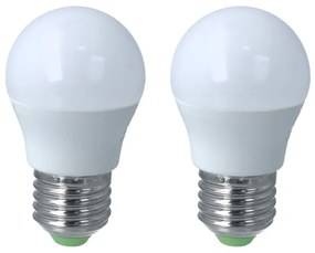 2 PZ Lampada A Led E27 G45 6W Bianco Caldo 3000K 510 Lumen