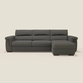 Magnolia divano letto angolare con Penisola Contenitore - Materasso H18 cm in tessuto smacchiabile T05 antracite