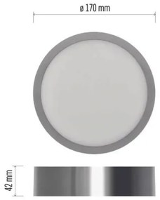 Plafoniera LED LED/12,5W/230V 3000/3500/4000K diametro 17 cm cromo