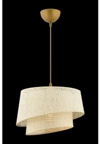 Lampadario a sospensione con cavo BARETTE 1xE27/60W/230V crema