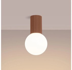 Sollux SL.1733 - Plafoniera da bagno HALO 1xG9/8W/230V IP44 marrone